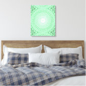 Veergroene cirkels canvas afdruk (Insitu (Slaapkamer))