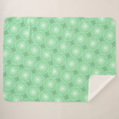 Veergroene cirkels sherpa deken (Voorkant (horizontaal))