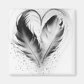 Veerhart - Zwart & Wit Magneet (Voorkant)