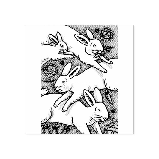 VEERHAZEN, BUNNY RUBBER STEMPEL (Afrduk)