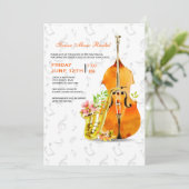 Veerjaarsconcertuitnodiging Kaart (Staand voorkant)