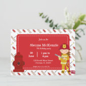 Veerjarig meisje kaart (Staand voorkant)