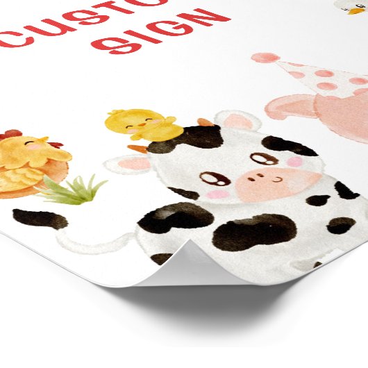 Veerjarig vee Aangepast Poster (Hoek)