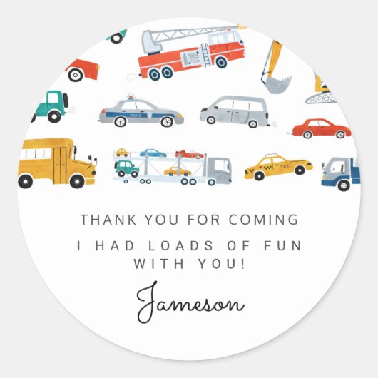 Veerjarige Gi van het moderne Stadsvervoer Ronde Sticker (Voorkant)