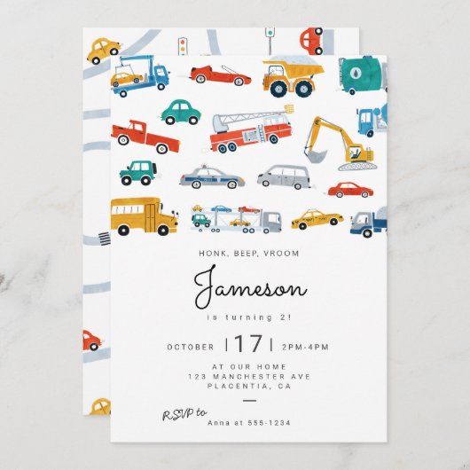 Veerjarige verjaardag van modern stadsvervoer kaart (Voorkant / Achterkant)