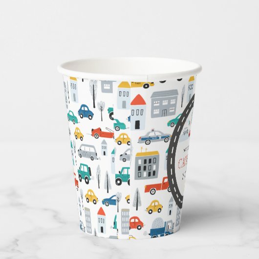Veerjarige verjaardag van modern stadsvervoer papieren bekers (Rechts)