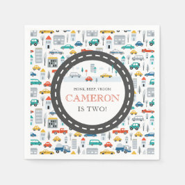 Veerjarige verjaardag van modern stadsvervoer servet