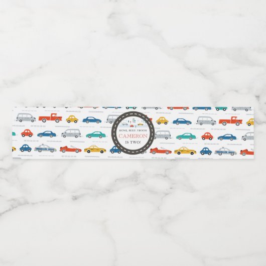 Veerjarige verjaardag van modern stadsvervoer waterfles etiket (Enkel label)