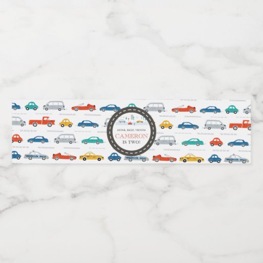 Veerjarige verjaardag van modern stadsvervoer waterfles etiket (Enkel label)