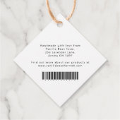 Veerkleppen botanische kunstkaarseningrediënt bedankjes labels (Achterkant)