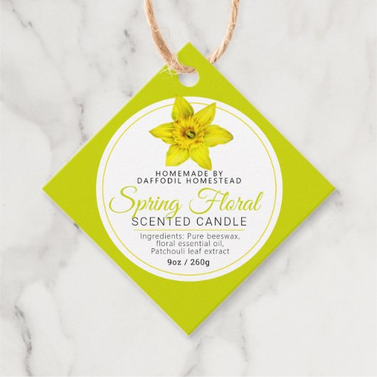 Veerkleppen botanische kunstkaarseningrediënt bedankjes labels (Voorkant)