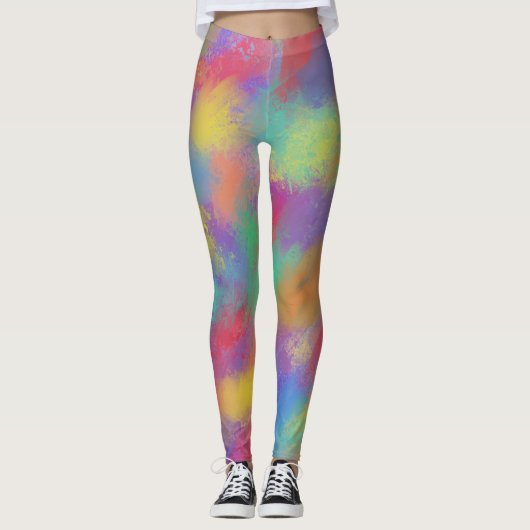 Veerkleuren Schouderblad Leggings (Voorkant)