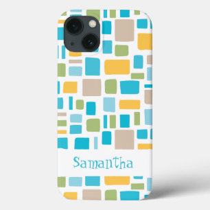 Veerkleuren Wonky Squares & Retangs Case-Mate iPhone Case