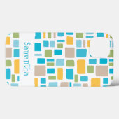Veerkleuren Wonky Squares & Retangs Case-Mate iPhone Case (Achterkant (horizontaal))