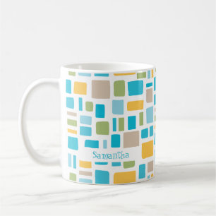 Veerkleuren Wonky Squares & Retangs Koffiemok