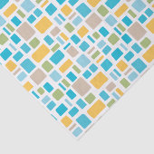 Veerkleuren Wonky Squares & Retangs Tissuepapier (Detail)