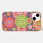 Veerkleurig Florentieel Patroon Aangepast Monogram Case-Mate iPhone Case (Achterkant (horizontaal))