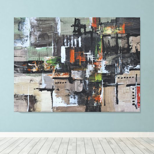 veerkracht canvas afdruk (Insitu (Houten vloer))