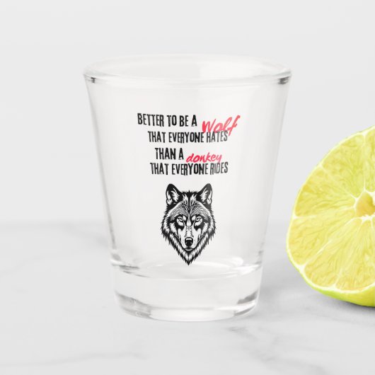 Veerkracht, eigenwaarde en onafhankelijkheid shot glas (Voorkant)