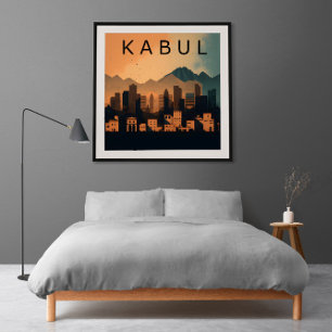 Veerkracht in de nacht: een minimalistisch portret poster