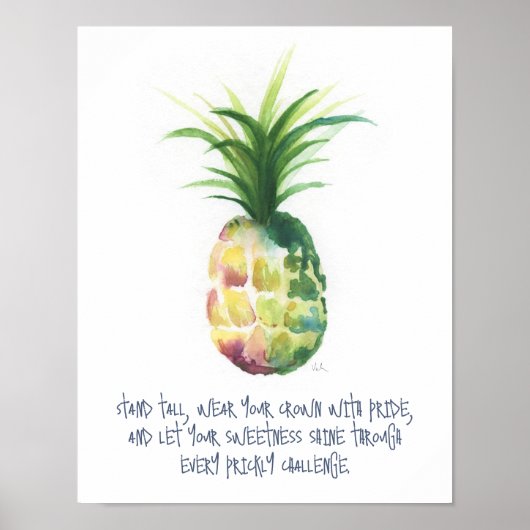 Veerkracht Motivatie Posters Ananas (Voorkant)