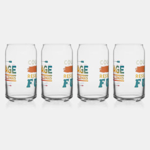 Veerkracht navulling: moedig Drink glas