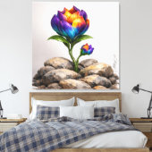 Veerkracht (paarse editie) canvas afdruk (Insitu (Slaapkamer))