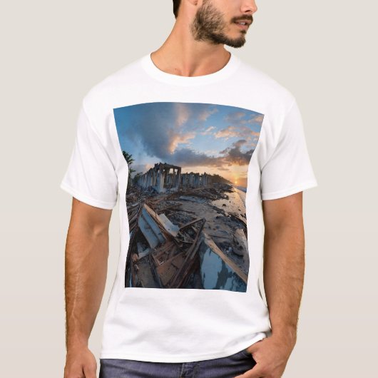 Veerkracht temidden van ruïnes t-shirt (Voorkant)