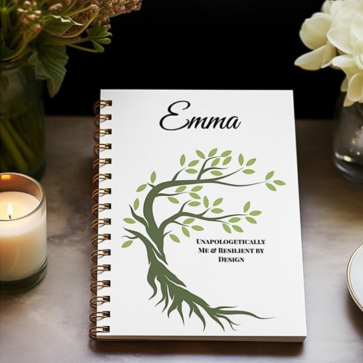 VEERKRACHTIG DOOR ONTWERP Modern Gepersonaliseerd Notitieboek