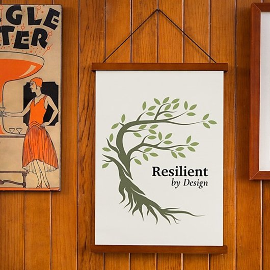 VEERKRACHTIG DOOR ONTWERP MOTIVATIE POSTER