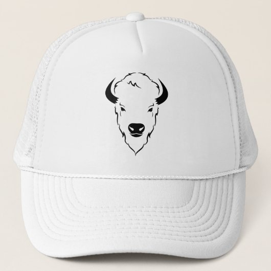 Veerkrachtig vermogen: Wild Buffalo Head Stencil A Trucker Pet (Voorkant)