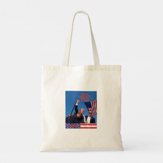 "Veerkrachtig voor Amerika!" Tote Bag (Achterkant)