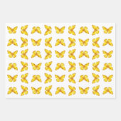 Veerkrachtige AF gele vlinder geschenkverpakking Inpakpapier Vel (Voorkant 3)