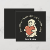 Veerkrachtige baby aap & hart dat door de pijn hee kaart (Voorkant / Achterkant)