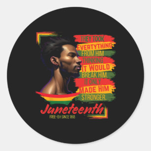 Veerkrachtige blijvende kracht Juneteenth Free-ish Ronde Sticker