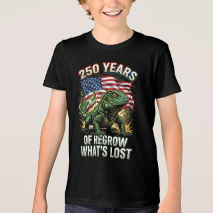 Veerkrachtige Reptiel Amerika 250 Jaar Tri-Blend Shirt