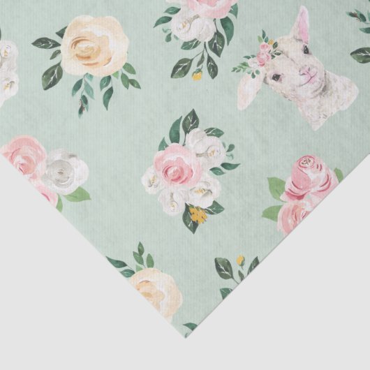 Veerlammeren en Rozen Afbeelding wissen Tissuepapier (Detail)