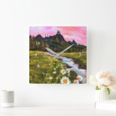 Veerlandschap - Drijvende - Oorspronkelijke verf Vierkante Klok (Huis)