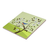 Veerlandschap met blauwvogel tegeltje (Zijkant)