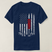 Veerling Amerikaanse vlag Hoefijzer Hoof Trimming  T-shirt (Design voorkant)