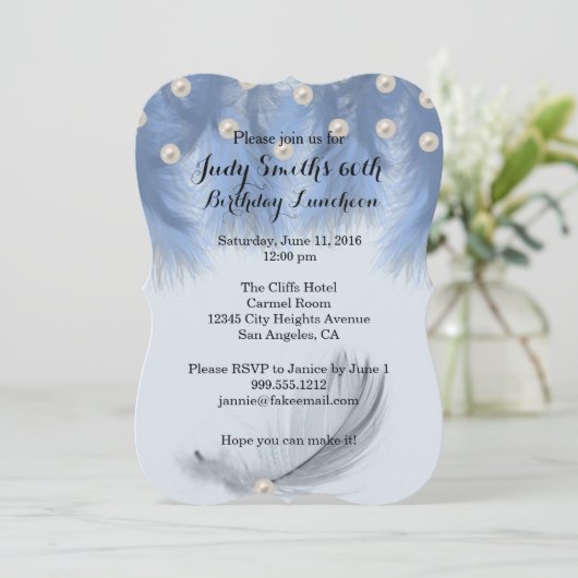 Veerlingen 60e verjaardag van uitnodigingen (Staand voorkant)