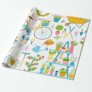 Veernaadloos patroon in eenvoudig met de hand gete cadeaupapier