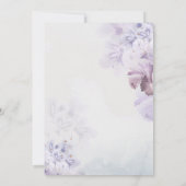 Veerpaarse bloemen stoffig blauw Baby shower Kaart (Achterkant)