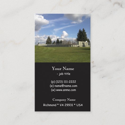 Veerpark, mooie blauwe lucht, witte wolken... visitekaartje (Voorkant)