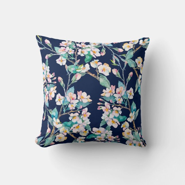 Veerpatroon. Drijvende takken. Waterverf. Vi Kussen (Voorkant)