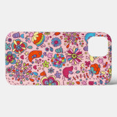 Veerpatroon met kleurrijke bloemen Case-Mate iPhone case (Achterkant (horizontaal))
