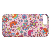 Veerpatroon met kleurrijke bloemen Case-Mate iPhone case (Achterkant (Horizontaal))