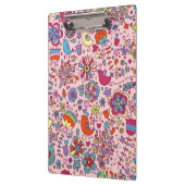 Veerpatroon met kleurrijke bloemen klembord (Links)