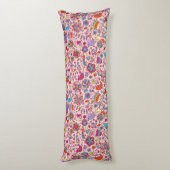 Veerpatroon met kleurrijke bloemen lichaamskussen (Achterkant (Verticaal))