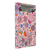 Veerpatroon met kleurrijke bloemen mini klembord (Schuin)